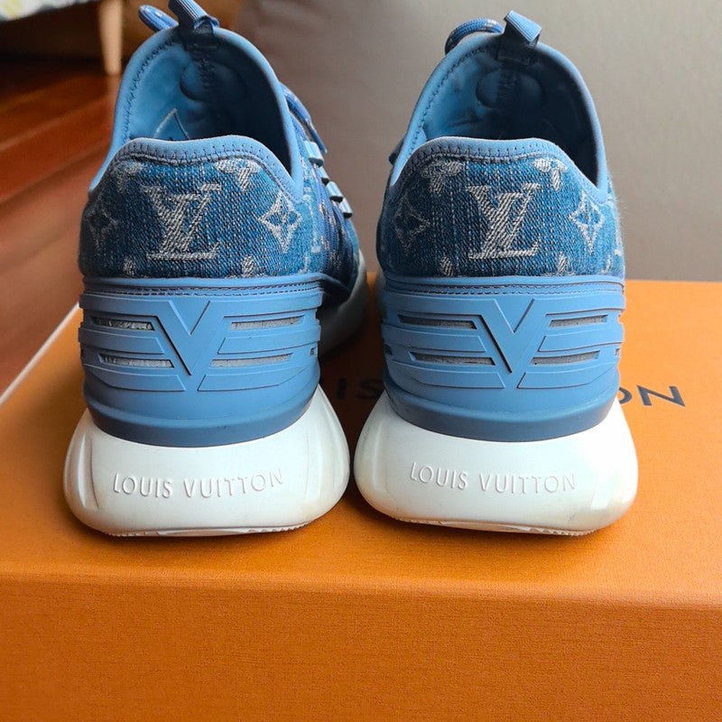 Louis Vuitton Fastlane Denim Sneakers in Navy Blue 0079