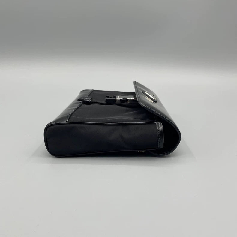 Prada Nylon and Leather Crossbody Bag