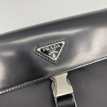 Prada Nylon and Leather Crossbody Bag
