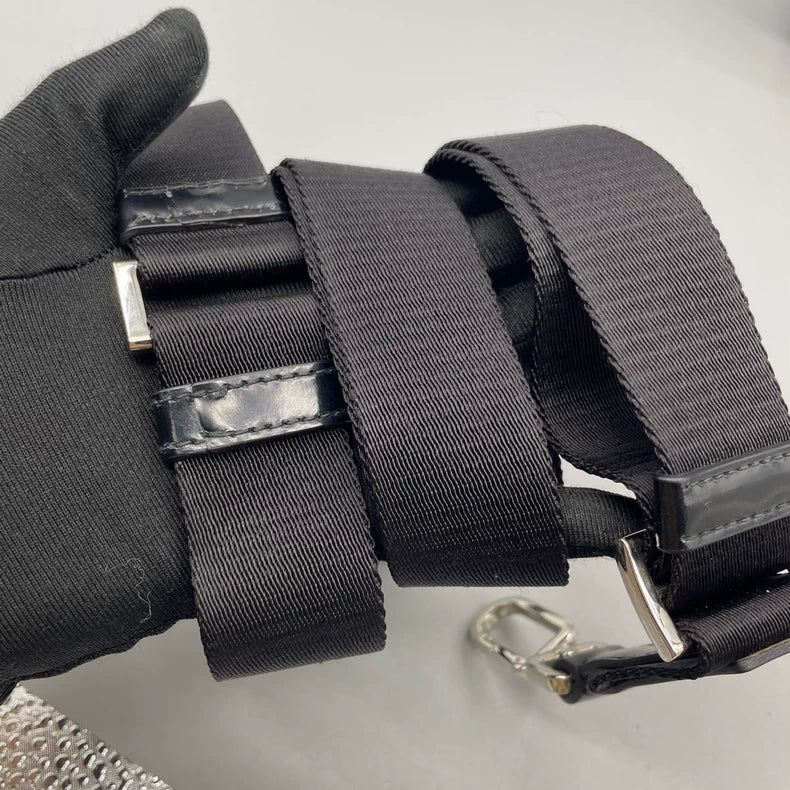 Prada Nylon and Leather Crossbody Bag