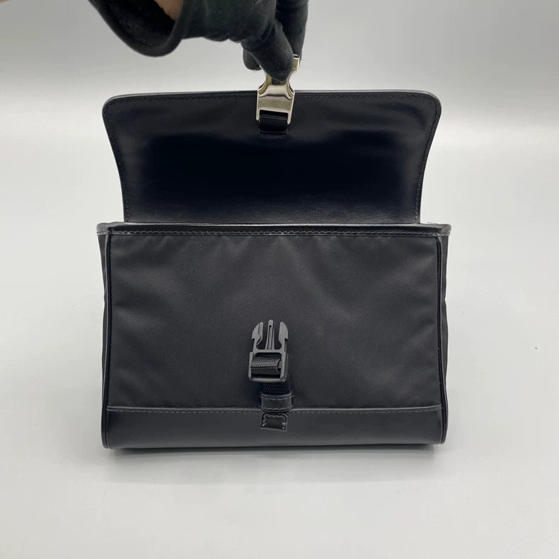 Prada Nylon and Leather Crossbody Bag