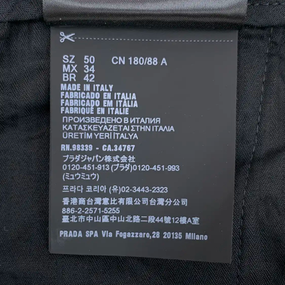 Prada Men's Casual Wool Pants in Dark Gray