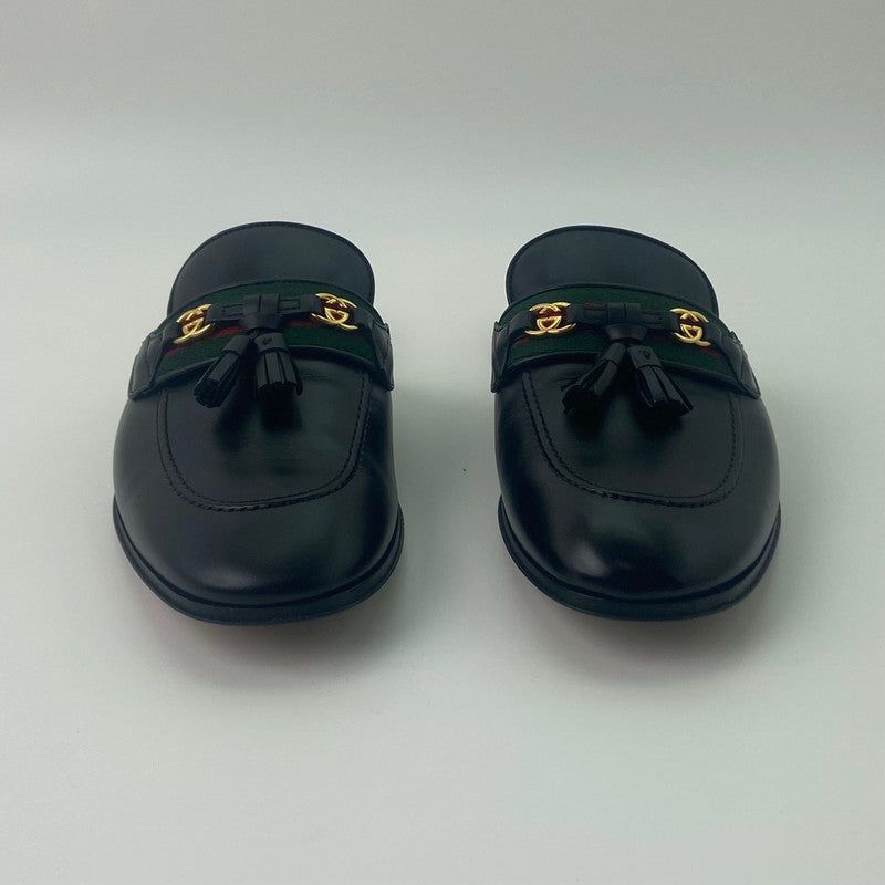 Gucci Black Interlocking Loafers with Tassels 0079