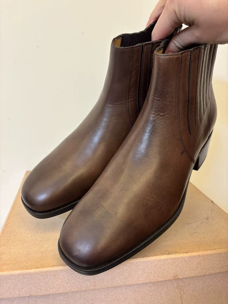 Elegant Brown Chelsea Boots by Lemaire