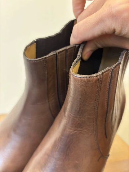 Elegant Brown Chelsea Boots by Lemaire