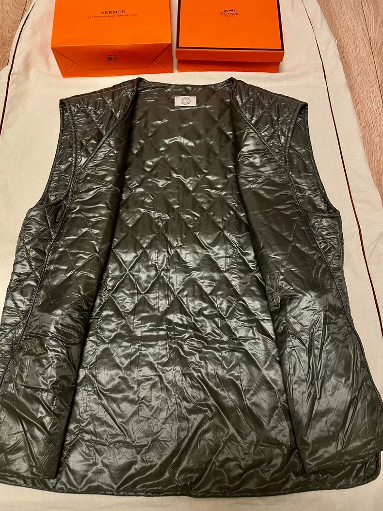 Hermes Quilted Vest in Black Color