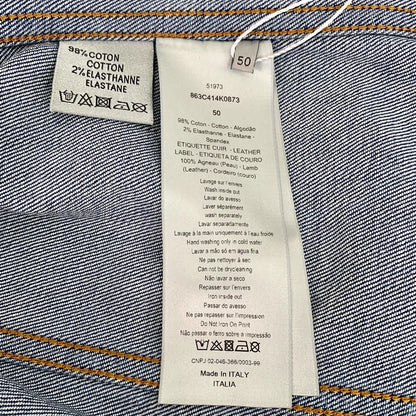 Dior Blue Logo Embossed Denim Jacket