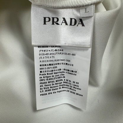 Prada Blue White Panel Short Sleeve T-Shirt