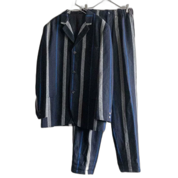 1990s Wool Striped Suit Set by Yohji Yamamoto