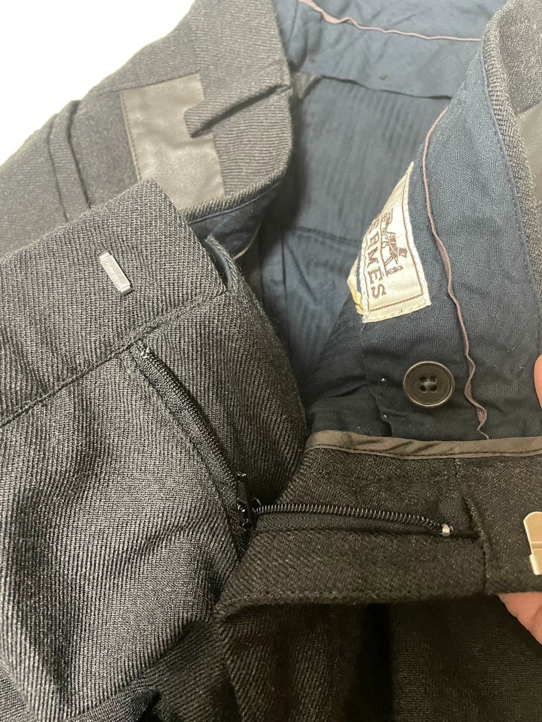 Hermes Men's Wool Casual Pants