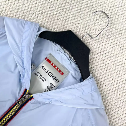 Prada Spring Autumn Light Blue Nylon Jacket