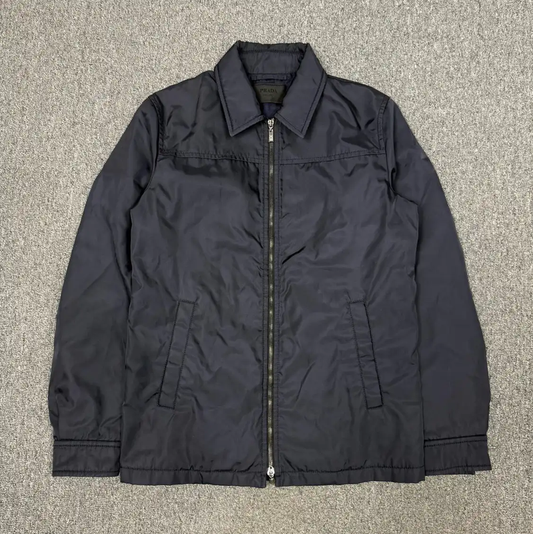 Prada Men's Navy Nylon Jacket in Size L