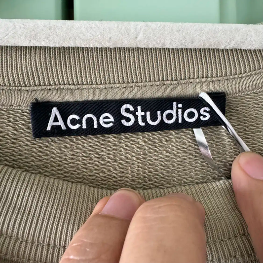 Acne Studios Green Cotton Sweater for Men