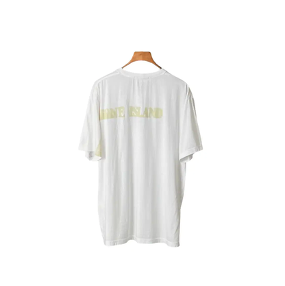 Stone Island Summer White Logo Cotton T-Shirt 0089