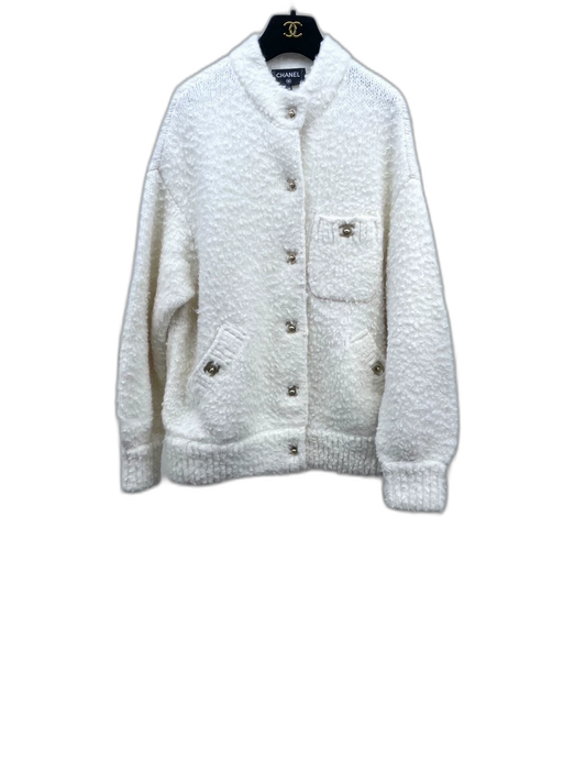 White Teddy Coat by Chanel