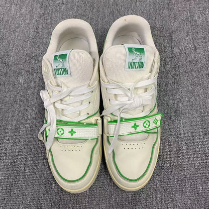 Louis Vuitton Retro Green Accent Low-Top Sneakers 0079