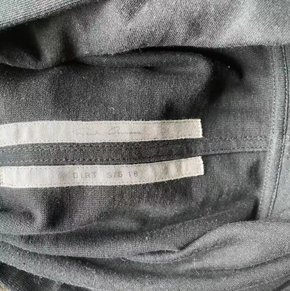 Rick Owens Black Cotton Men's Hoodie 0089