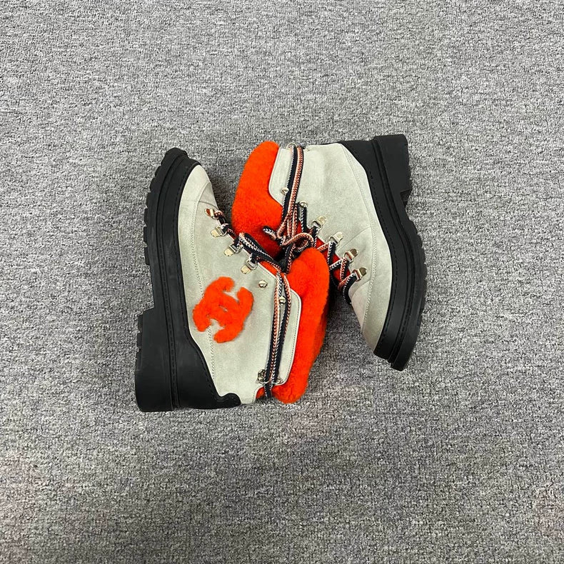 Chanel Plush Double C Mountain Boots