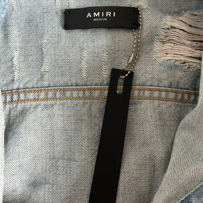 Amiri Palm Tree Print Denim Jacket