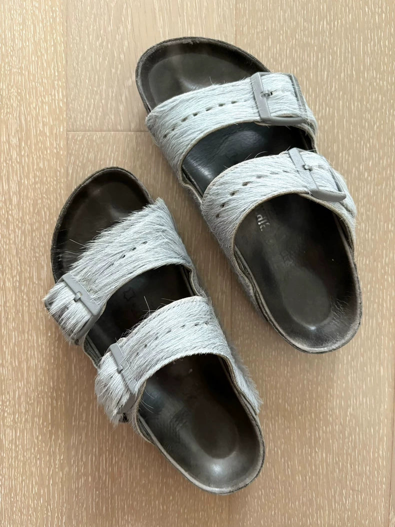 Birkenstock Rick Owens Fur Slides
