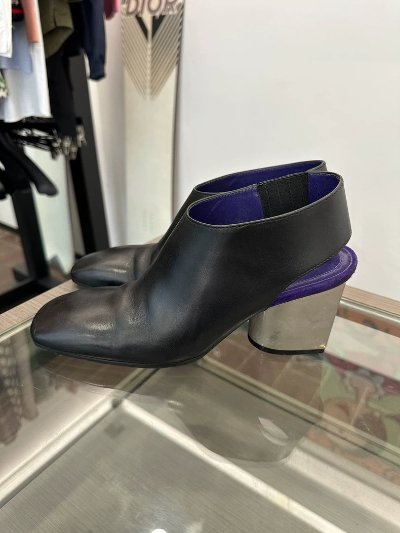 Celine Black Purple High Heel Shoes