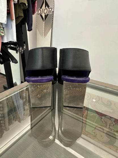 Celine Black Purple High Heel Shoes