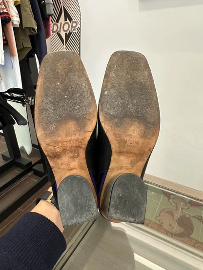 Celine Black Purple High Heel Shoes