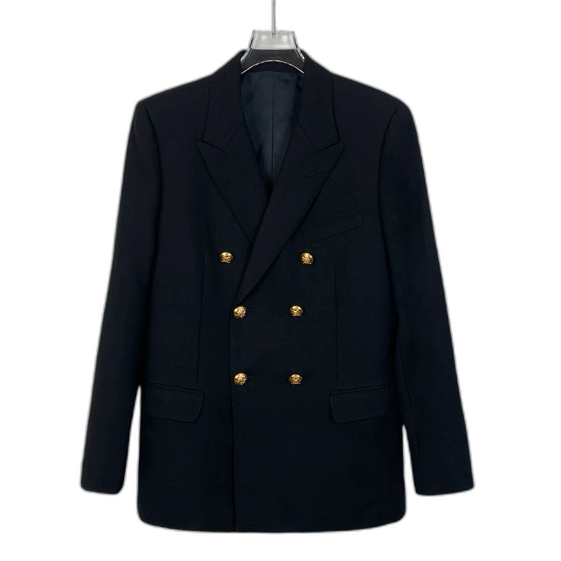 Celine Double-Breasted Wool Blazer