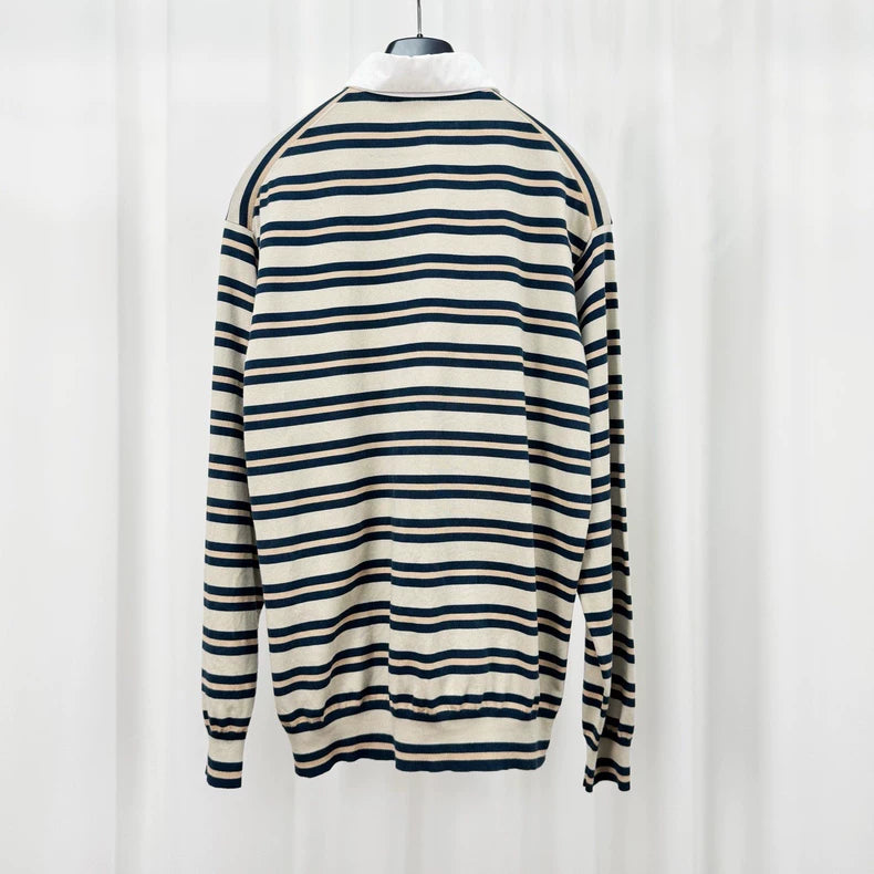 Louis Vuitton Striped Collar Knit Sweater-yf