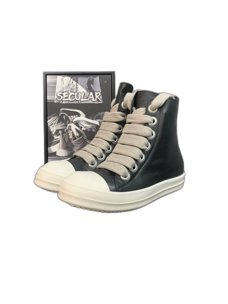 Rick Owens High-Top Sneakers with Wide Laces-yf