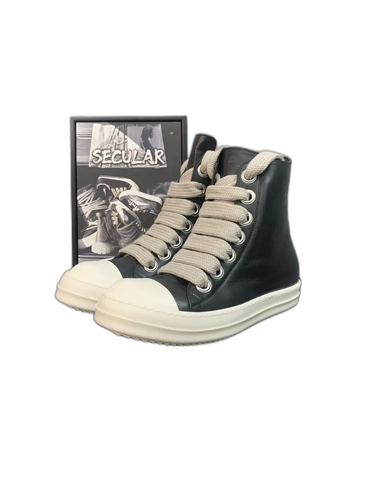 Rick Owens High-Top Sneakers with Wide Laces-yf