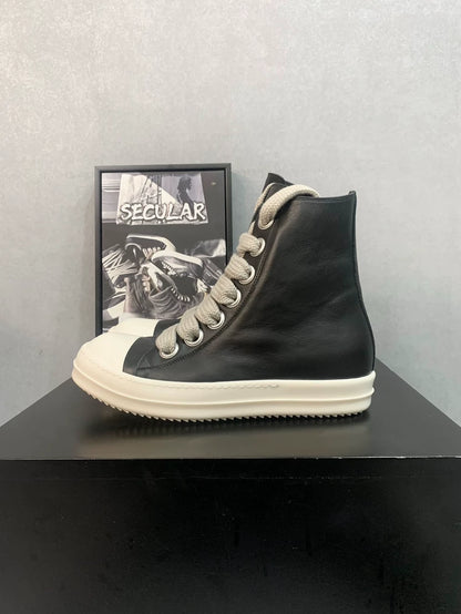 Rick Owens High-Top Sneakers with Wide Laces-yf