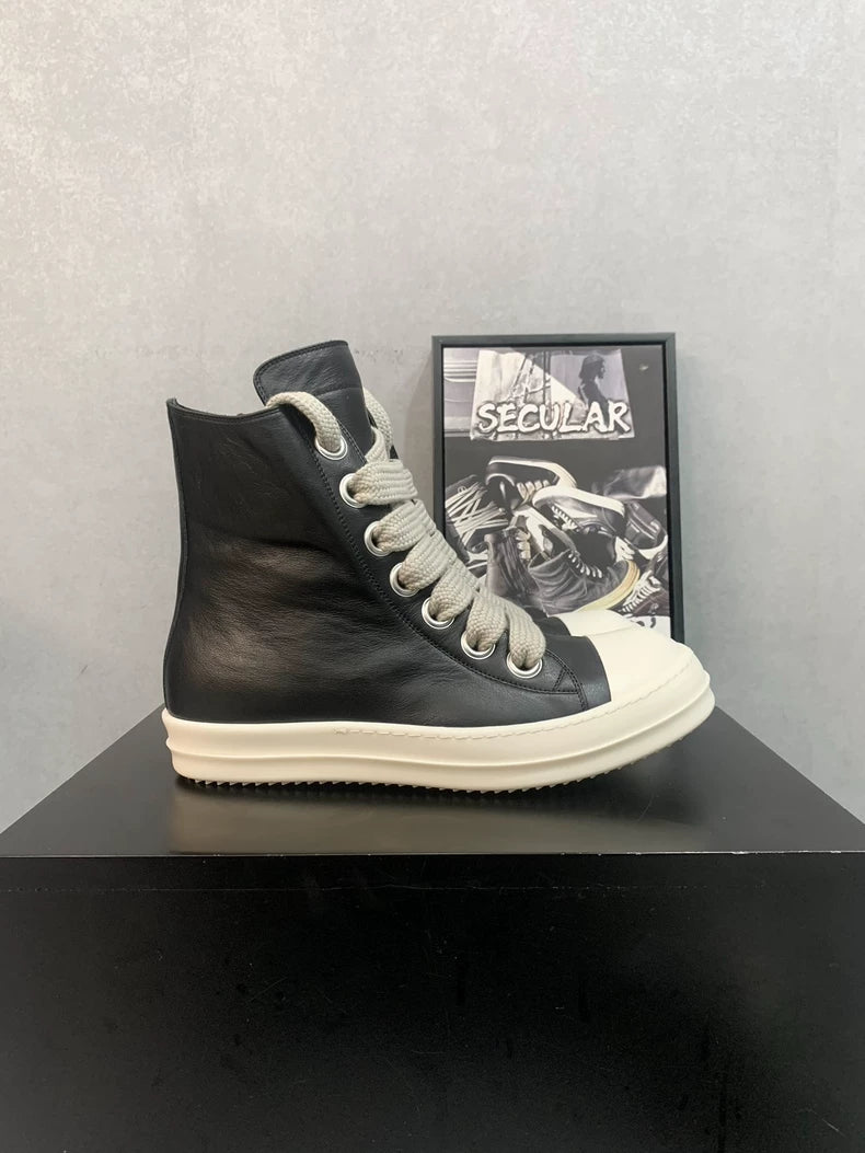 Rick Owens High-Top Sneakers with Wide Laces-yf