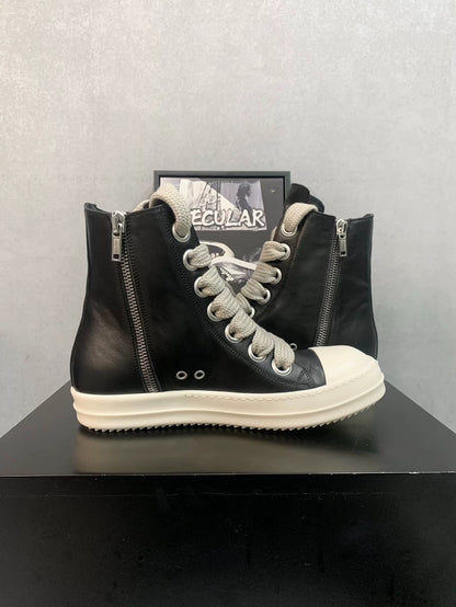 Rick Owens High-Top Sneakers with Wide Laces-yf