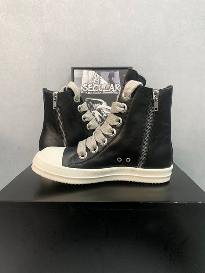 Rick Owens High-Top Sneakers with Wide Laces-yf
