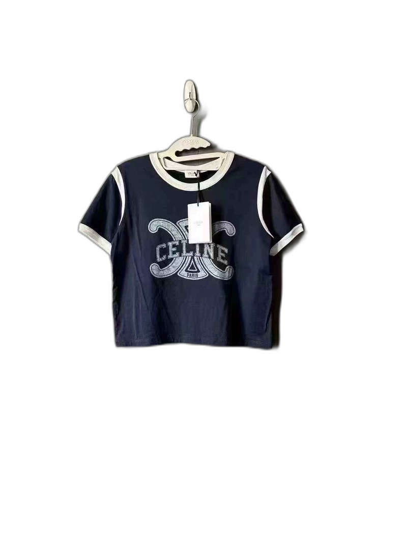 Celine Blue Short Sleeve T-Shirt