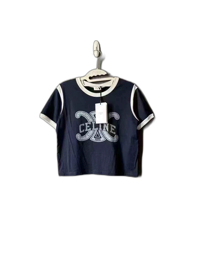 Celine Blue Short Sleeve T-Shirt