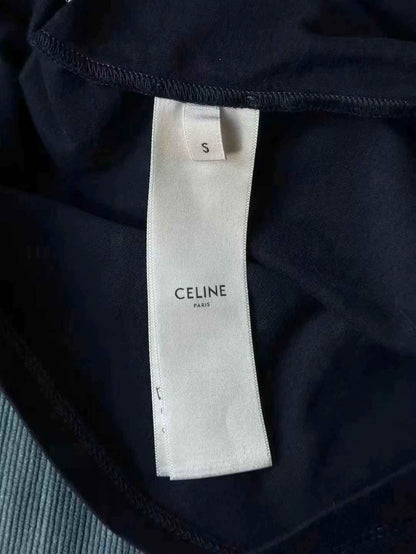 Celine Blue Short Sleeve T-Shirt