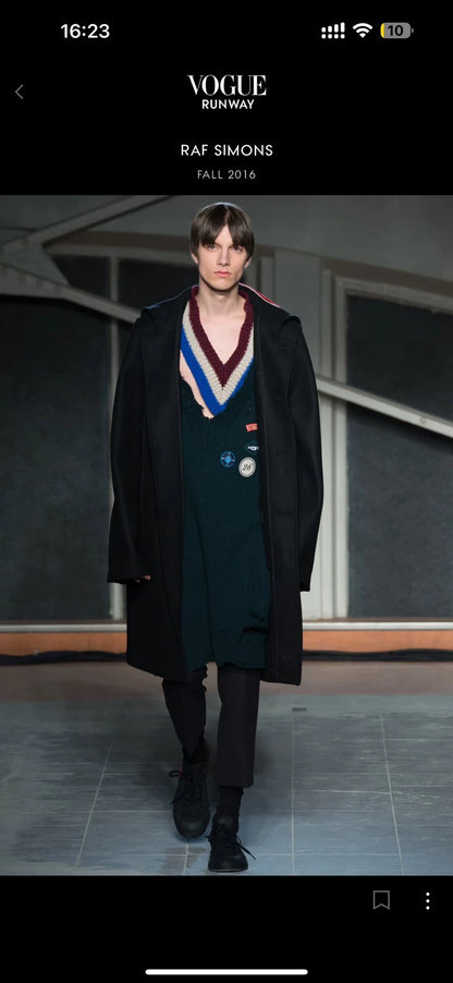 Raf Simons 16AW Collar Patch Coat