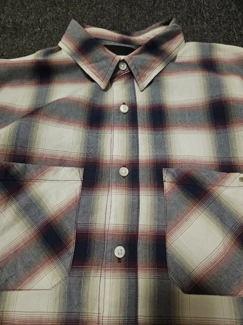 Amiri Plaid Shirt with Fringe Hem-yf