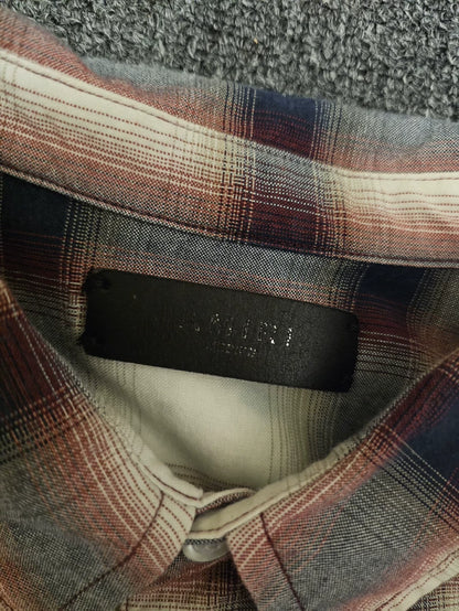 Amiri Plaid Shirt with Fringe Hem-yf