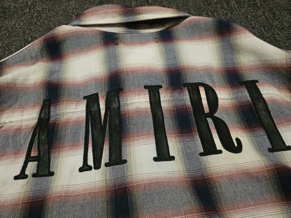 Amiri Plaid Shirt with Fringe Hem-yf