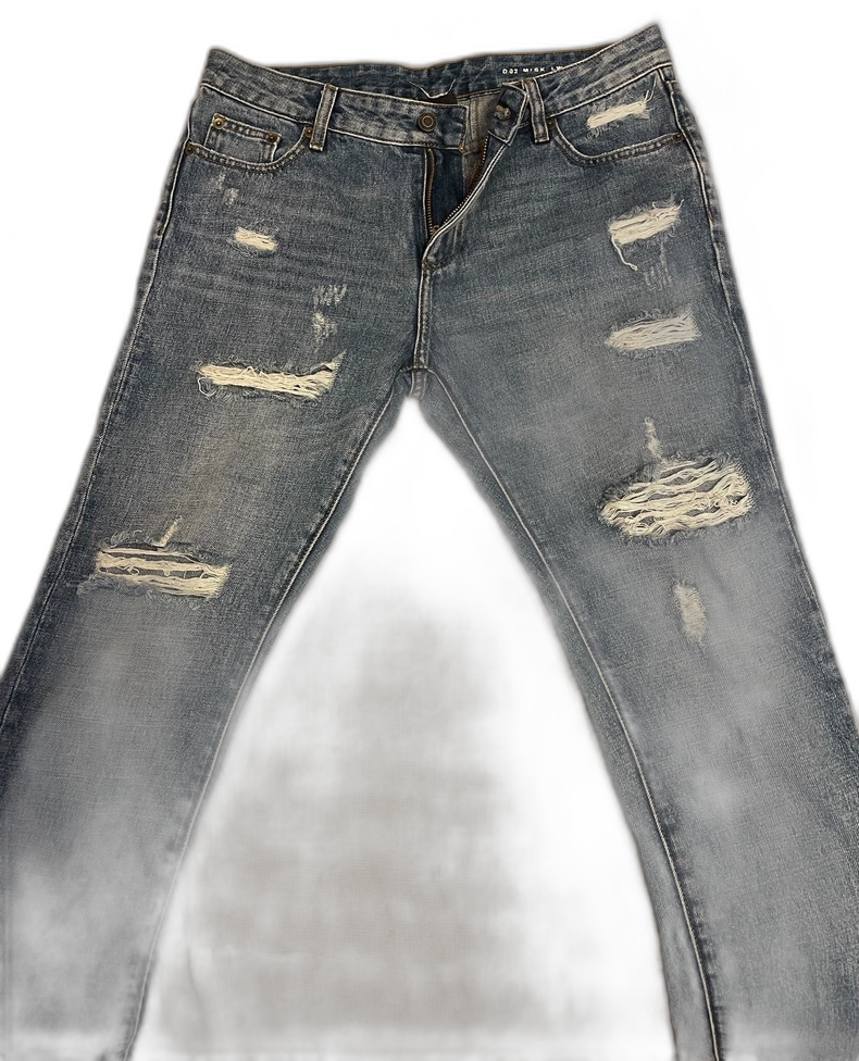 Saint Laurent Distressed Denim Pants for Men