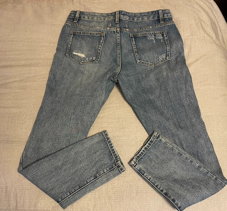 Saint Laurent Distressed Denim Pants for Men