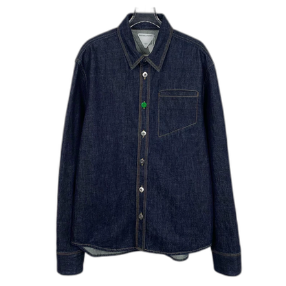 Bottega Veneta Dark Blue Cotton Shirt