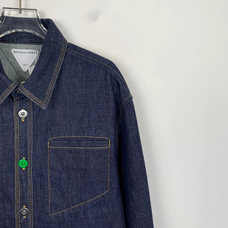 Bottega Veneta Dark Blue Cotton Shirt