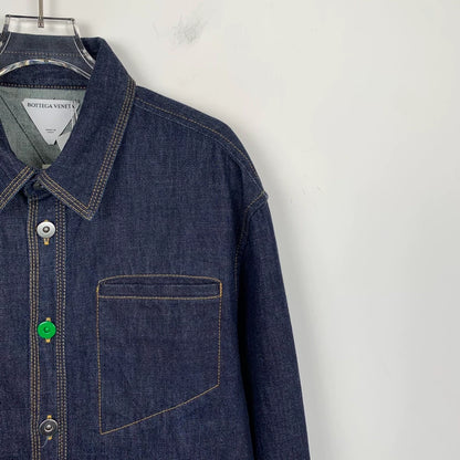 Bottega Veneta Dark Blue Cotton Shirt