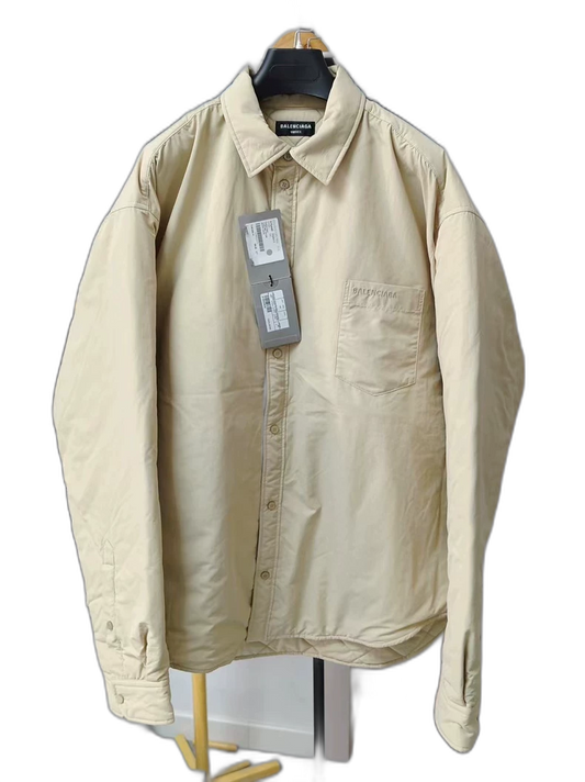 Balenciaga Embroidered Logo Shirt Jacket-yf