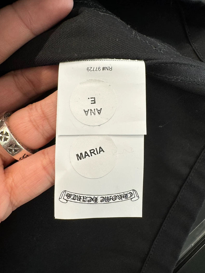 Chrome Hearts Black Leopard Print Work Jacket L-yf