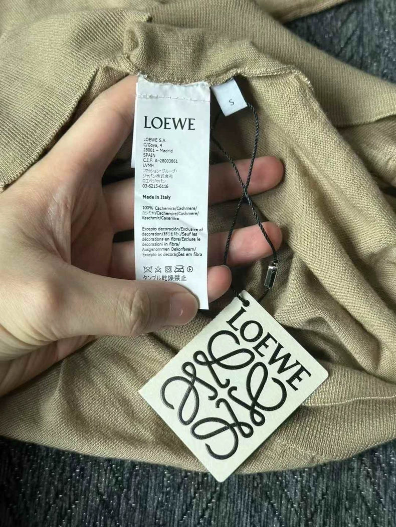 Loewe Beige Turtleneck Knit Sweater